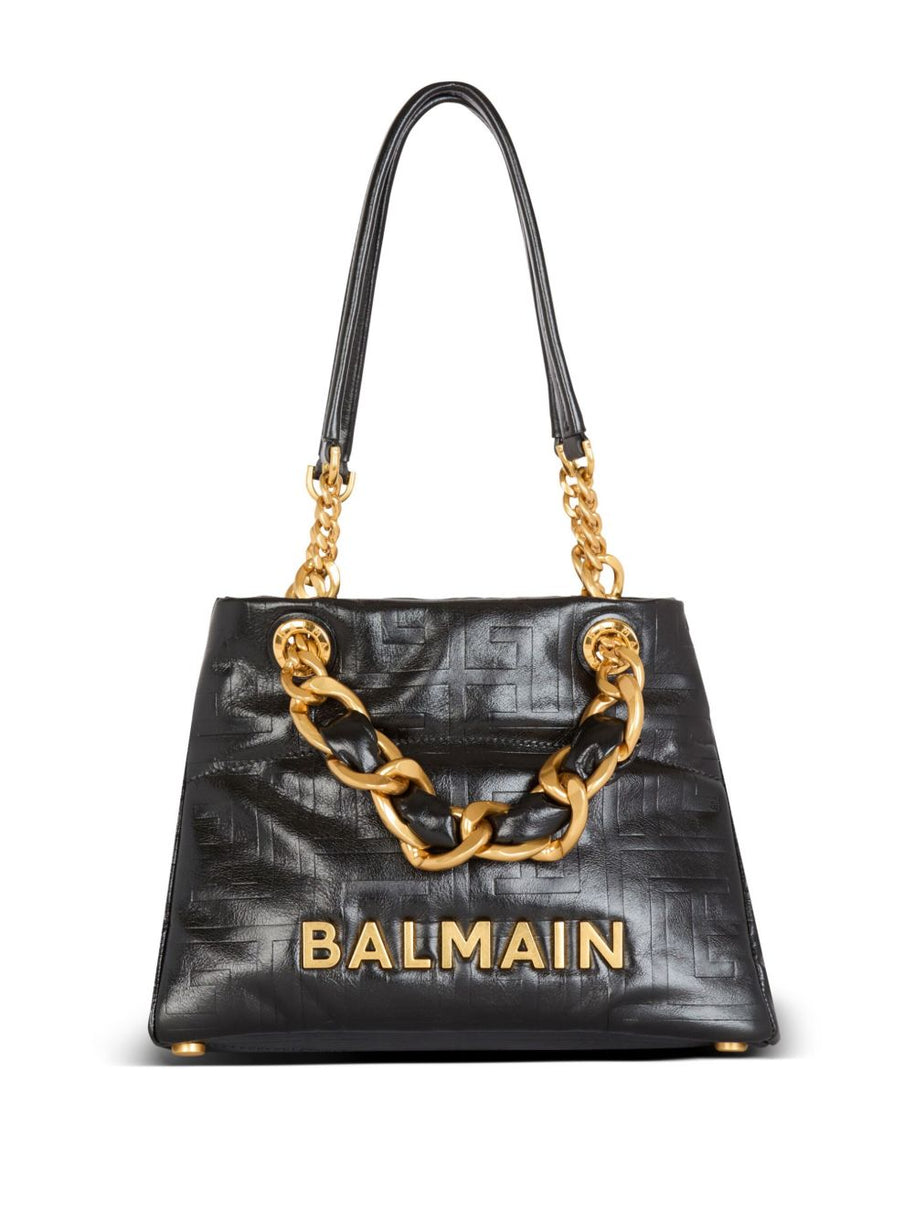 Balmain Leather Shopper Bag - Black