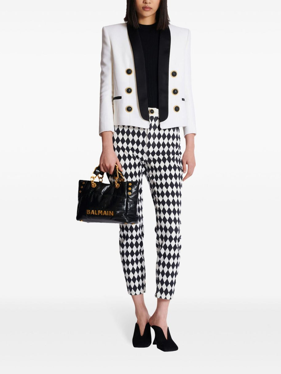Balmain Leather Shopper Bag - Black