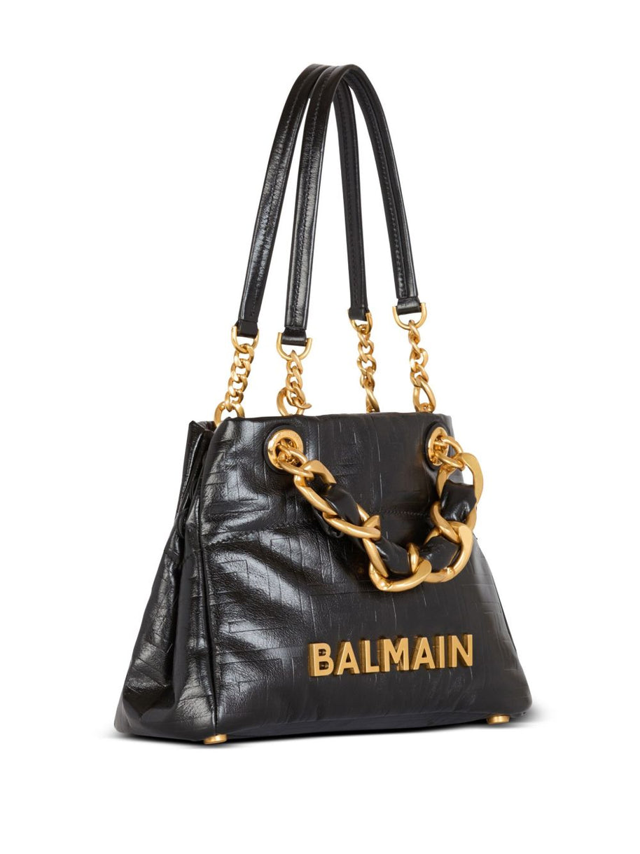 Balmain Leather Shopper Bag - Black