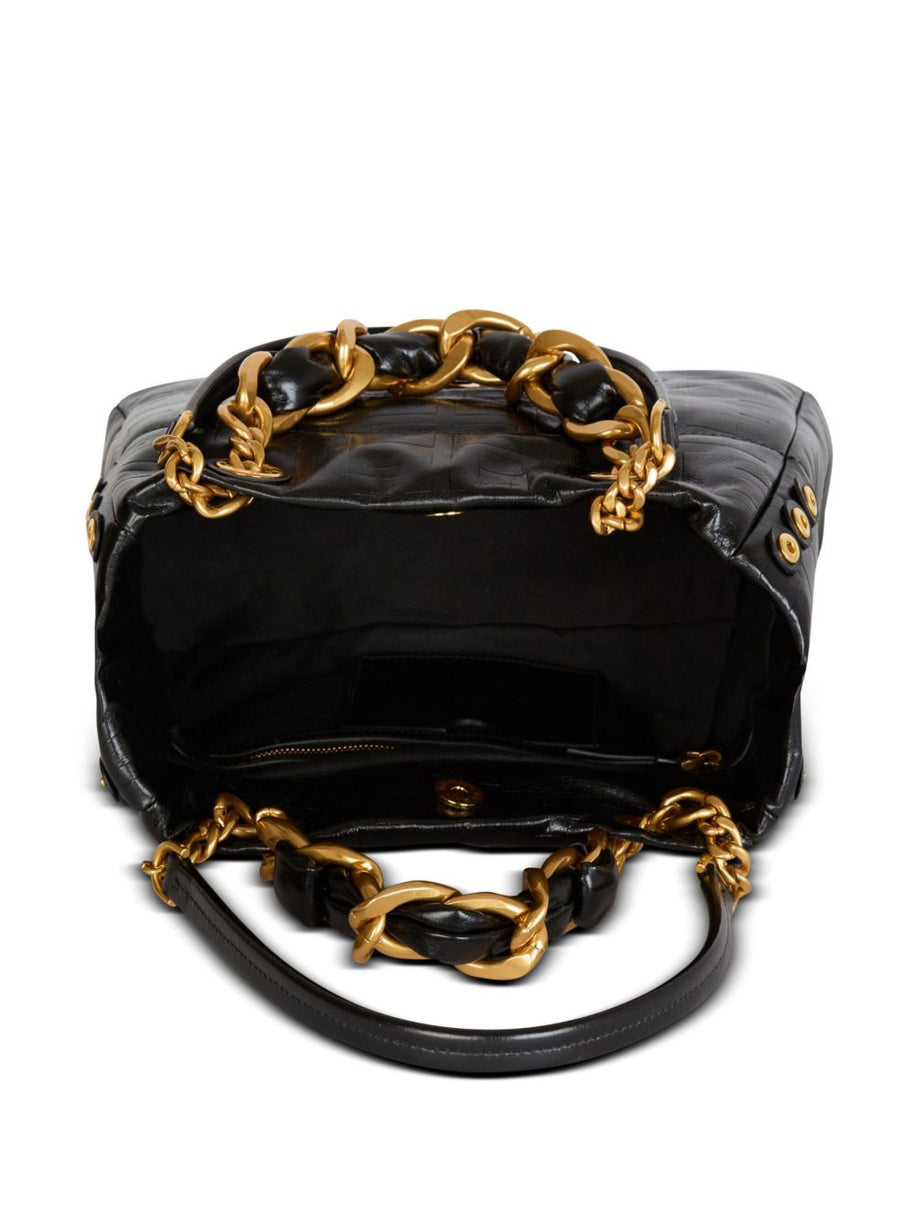 Balmain Leather Shopper Bag - Black