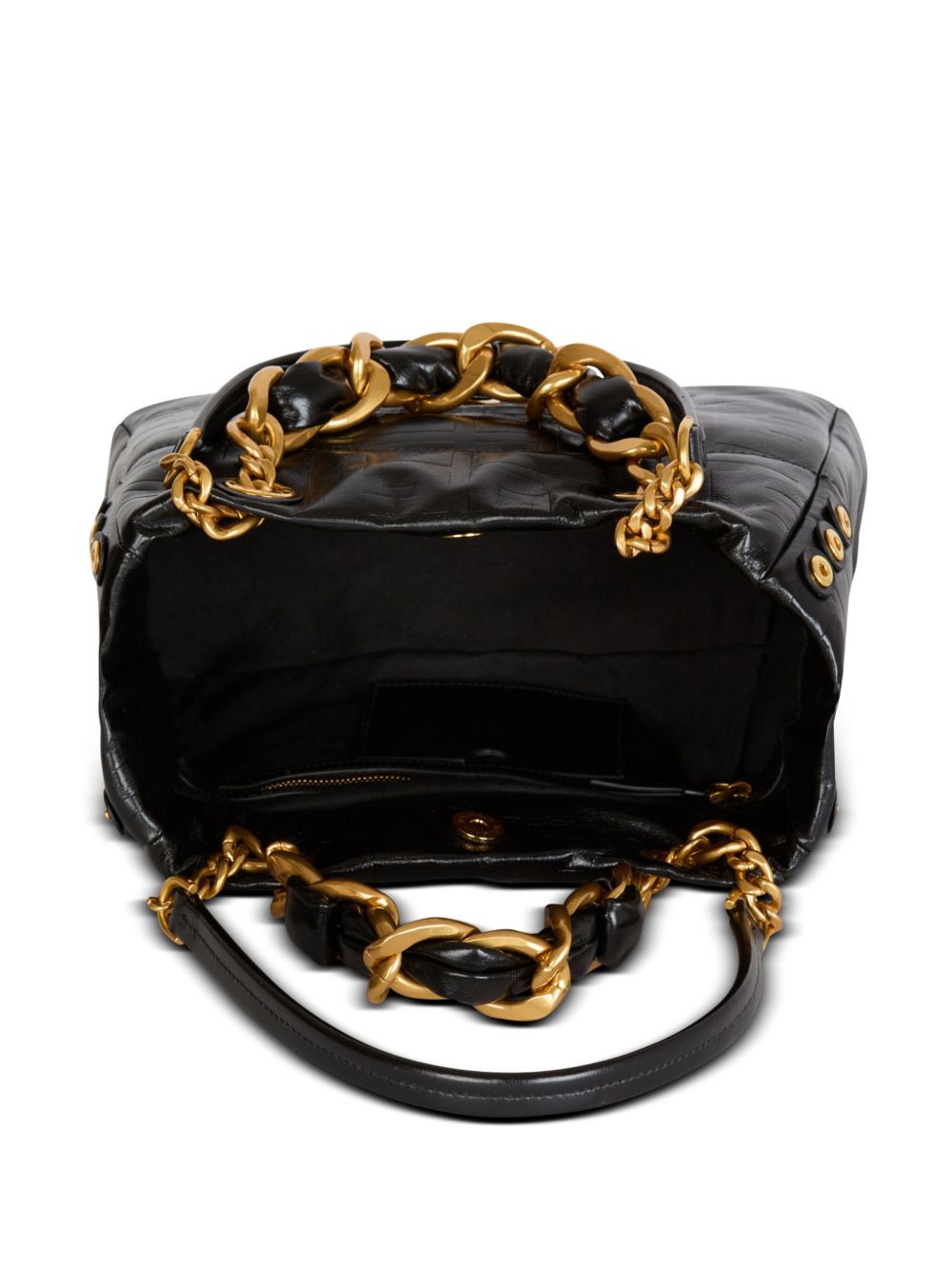 Balmain Leather Shopper Bag - Black