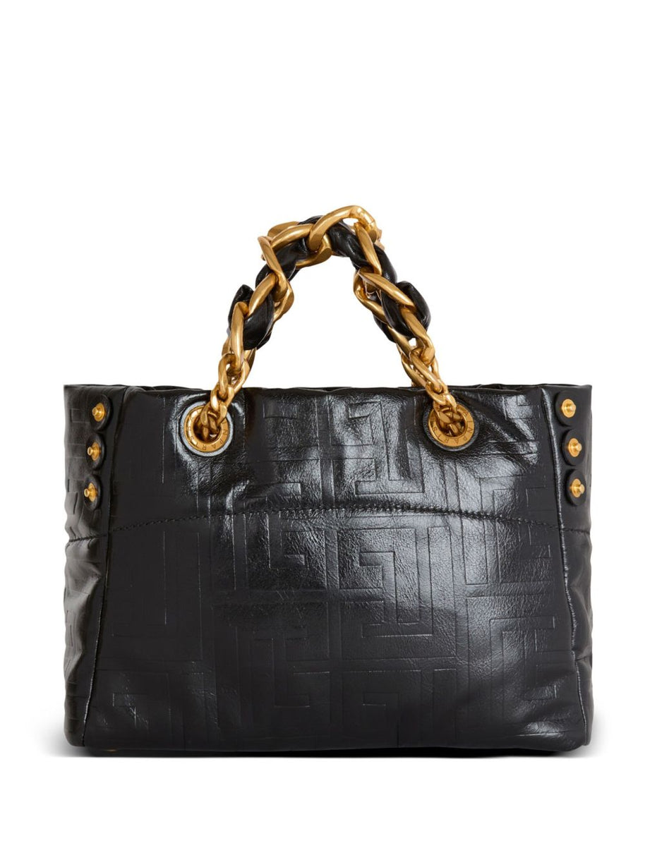 Balmain Leather Shopper Bag - Black