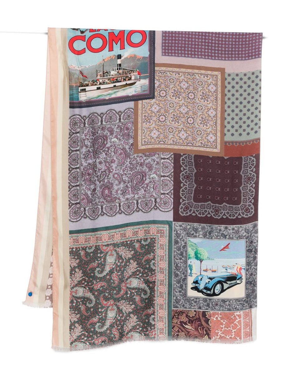 Pierre Louis Mascia Silk Printed Scarf - Lilac