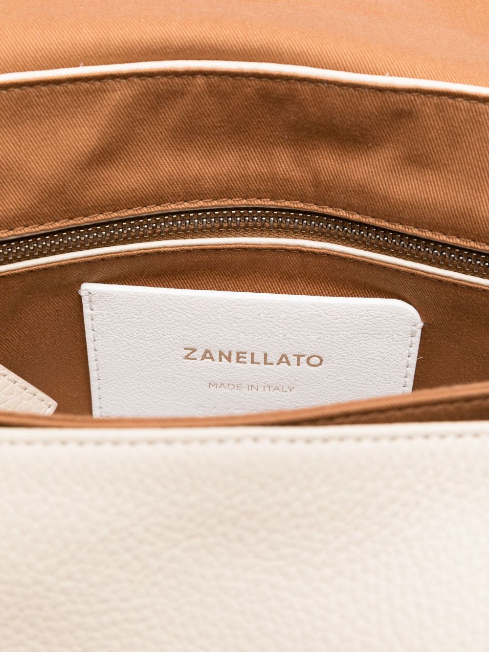 Zanellato Postina Daily Medium Leather Handbag - Beige