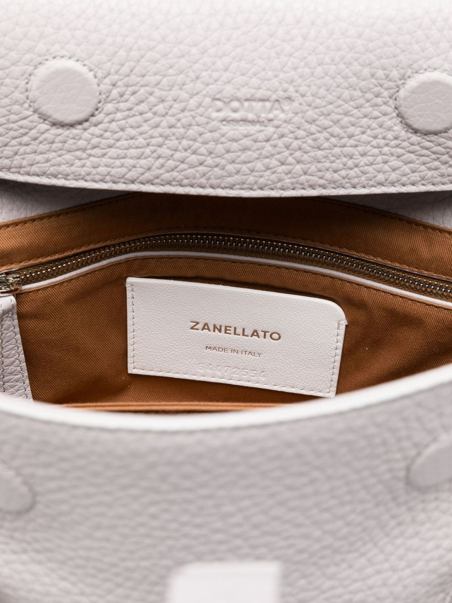Zanellato Dotta Centauro Small Leather Handbag - Grey