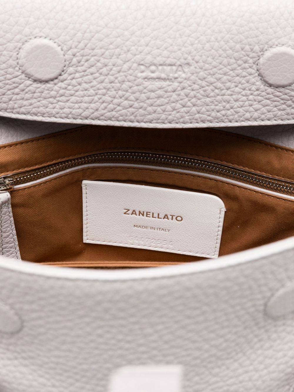Zanellato Dotta Centauro Small Leather Handbag - Grey