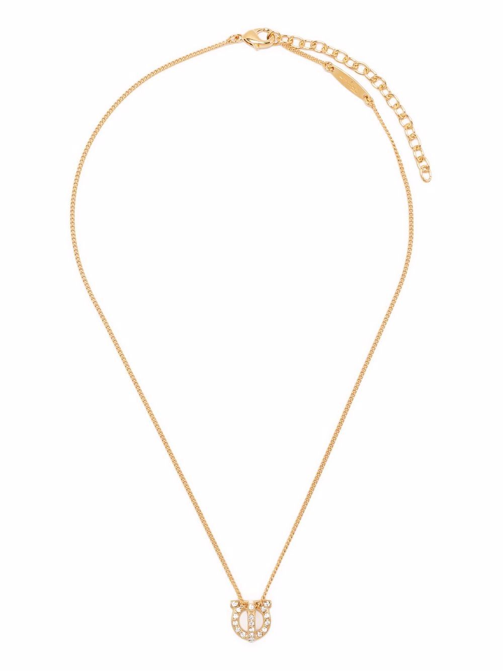 Ferragamo Gancini Necklace With Crystals