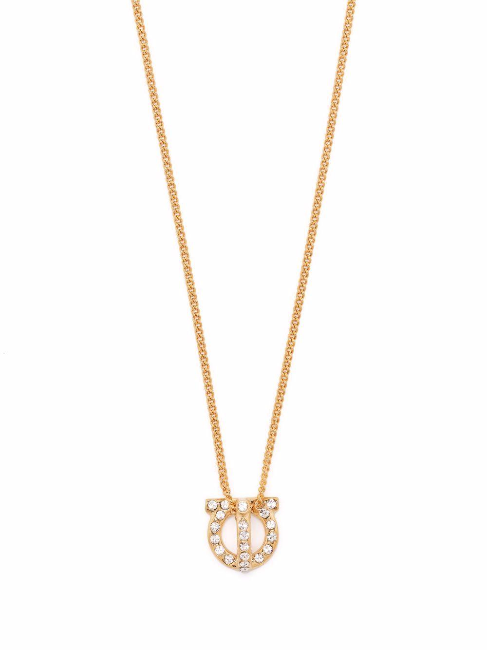 Ferragamo Gancini Necklace With Crystals