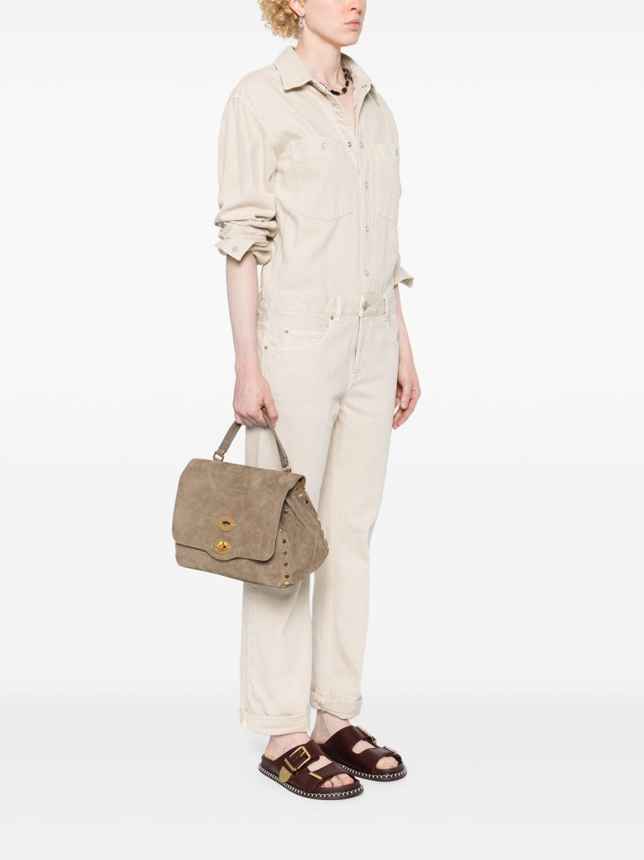 Zanellato Postina Jones Small Suede Leather Handbag