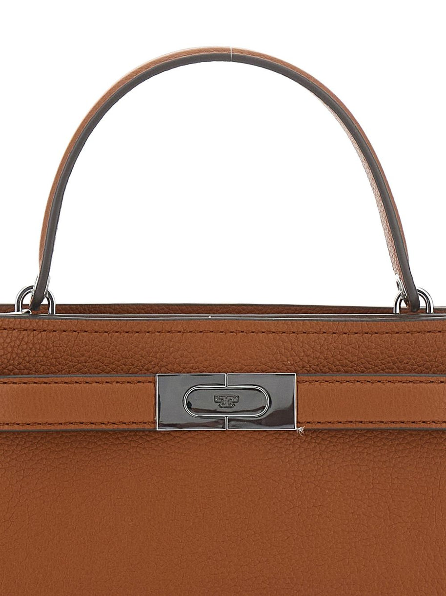 Tory Burch Lee Radziwill Small Leather Handbag - Leather Brown