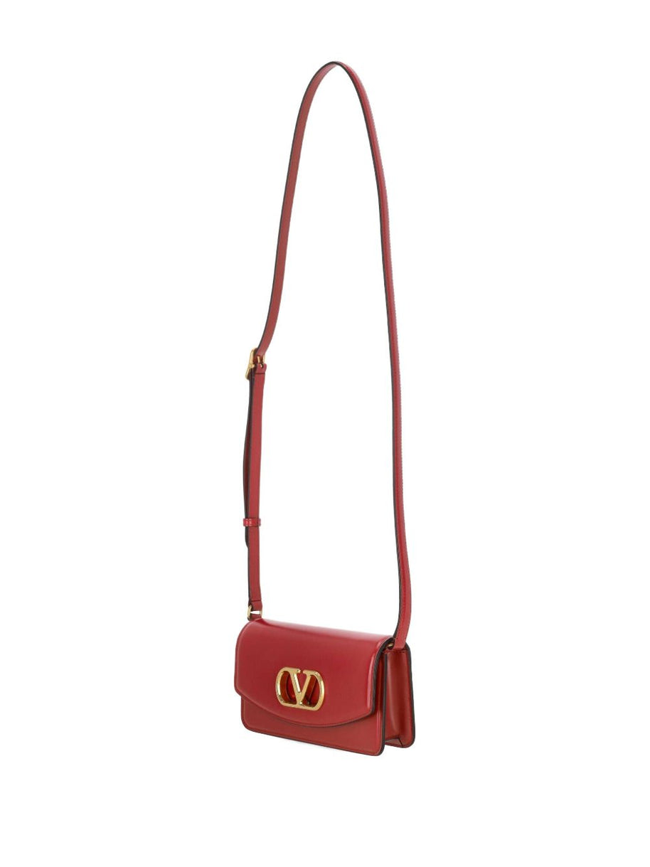 Valentino Garavani Vain Small Leather Clutch Bag - Red