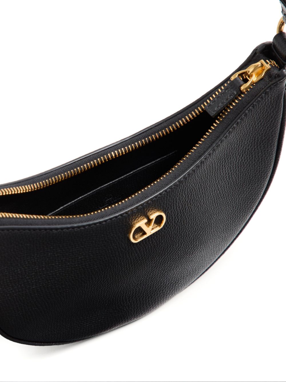Valentino Garavani VLogo Signature Mini Leather Hobo Bag - Black