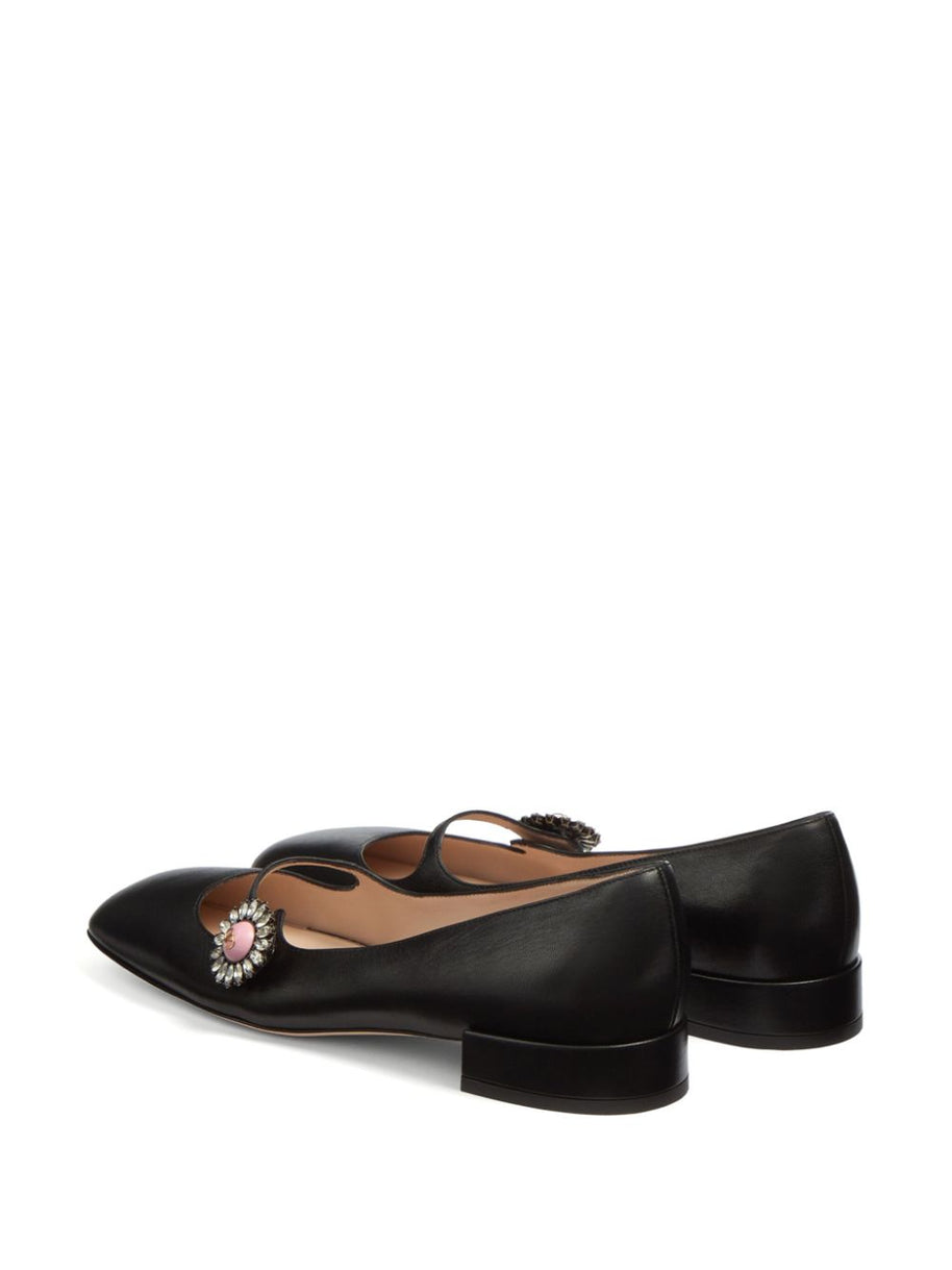 Valentino Garavani Preshoes Patent Leather Ballet Flats - Black