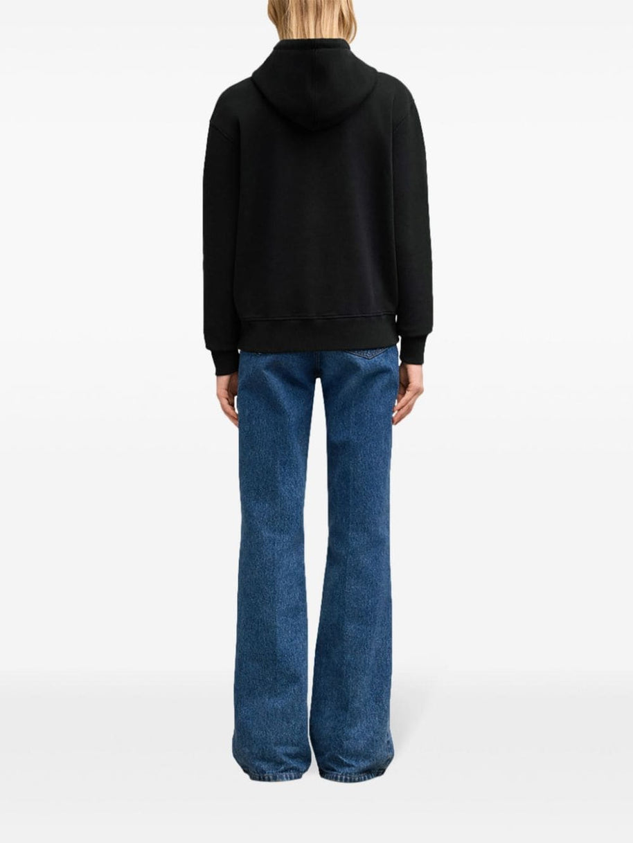 Ami Paris Ami De Coeur Cotton Hoodie Black