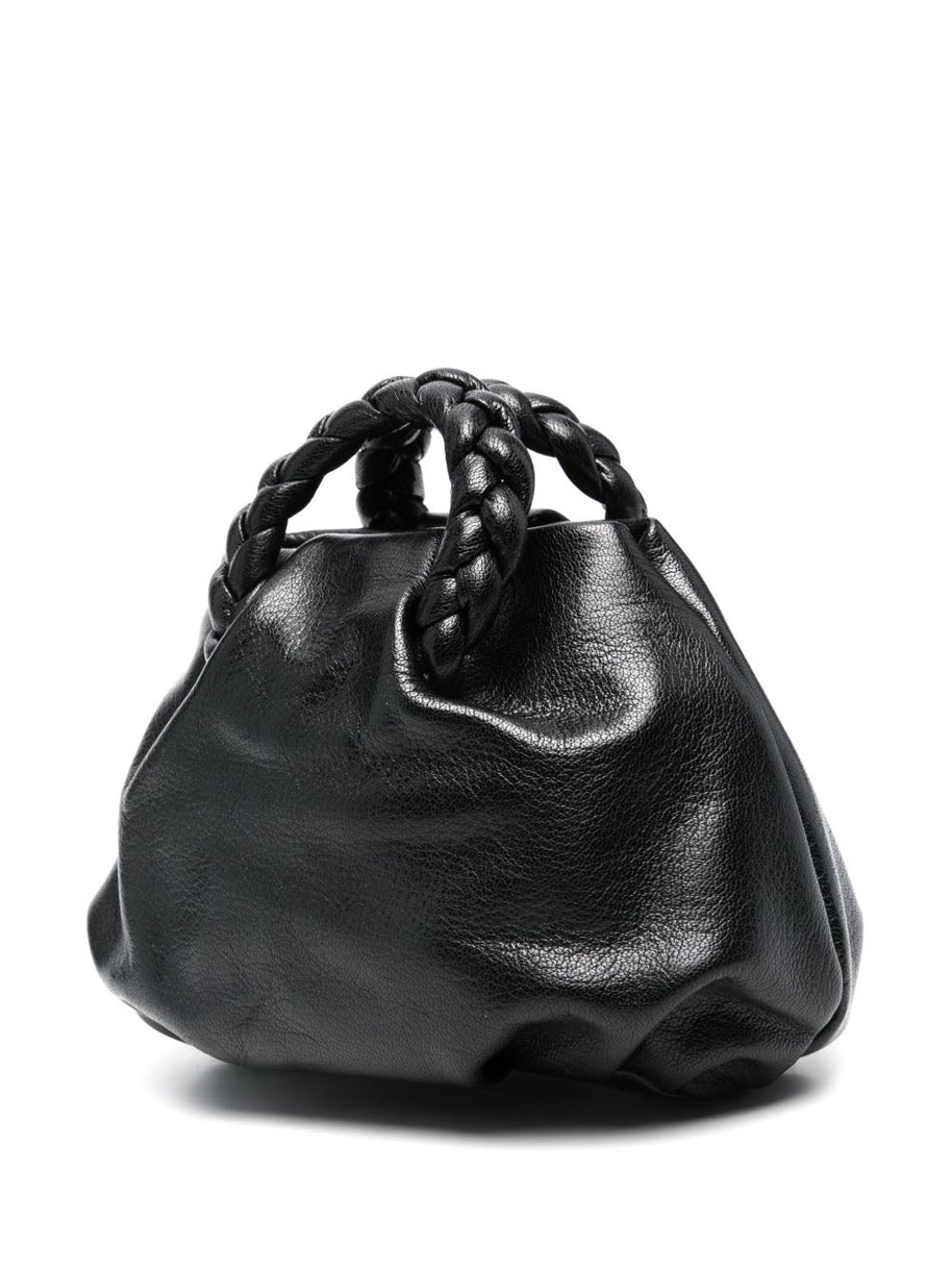 HEREU Bombon Small Leather Handbag - Black