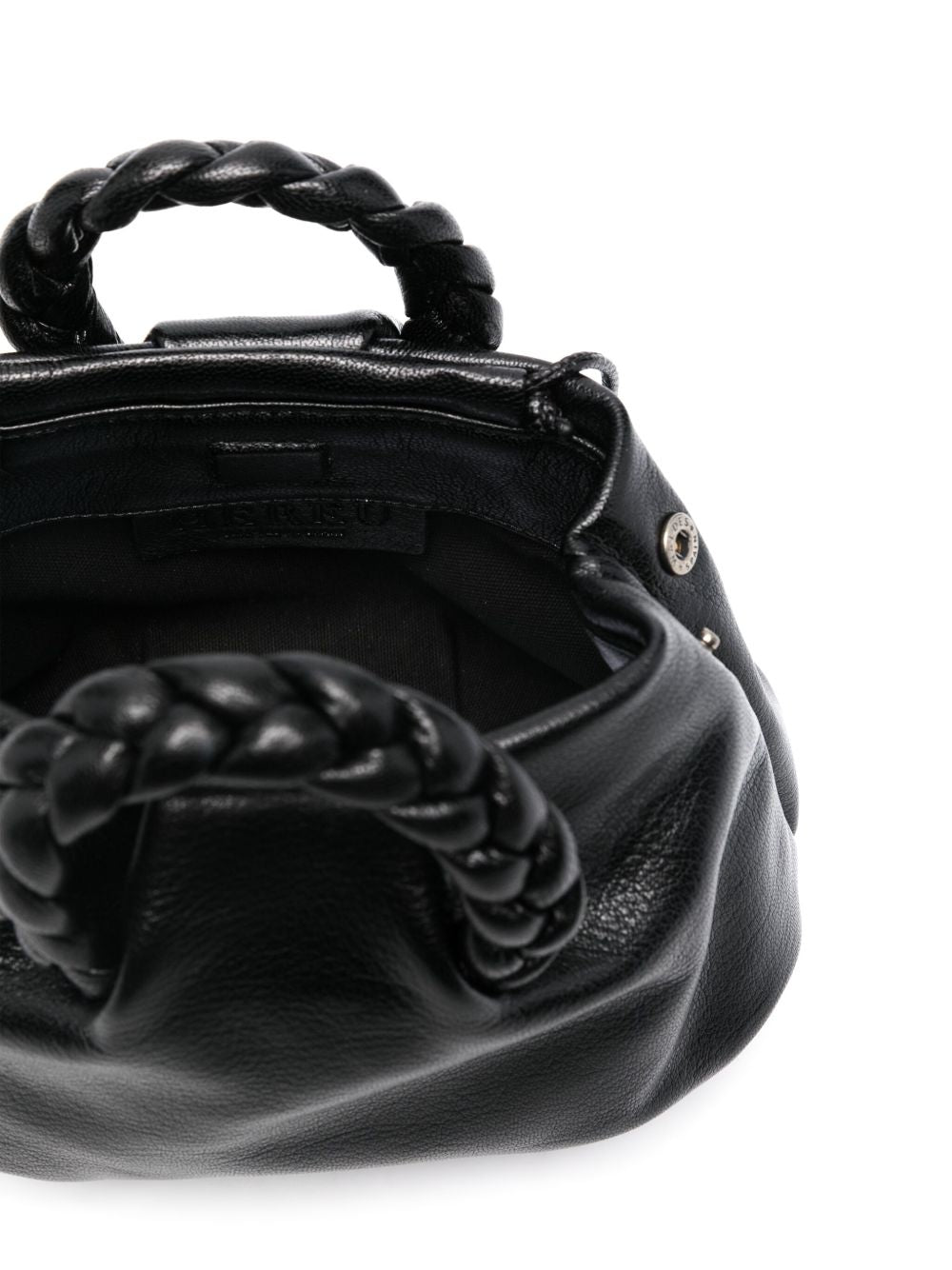 HEREU Bombon Small Leather Handbag - Black