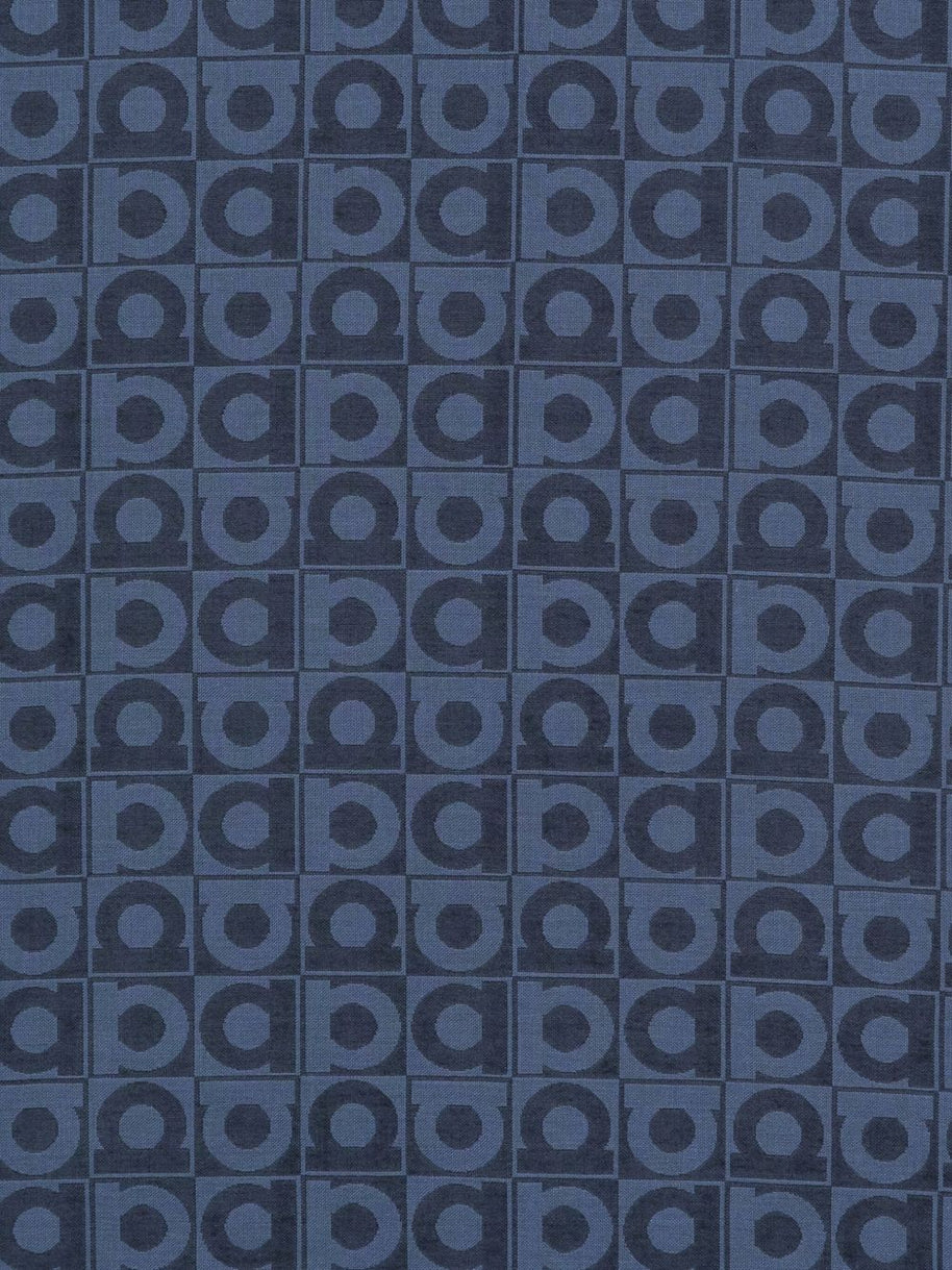 Ferragamo Printed Wool Scarf - Blue
