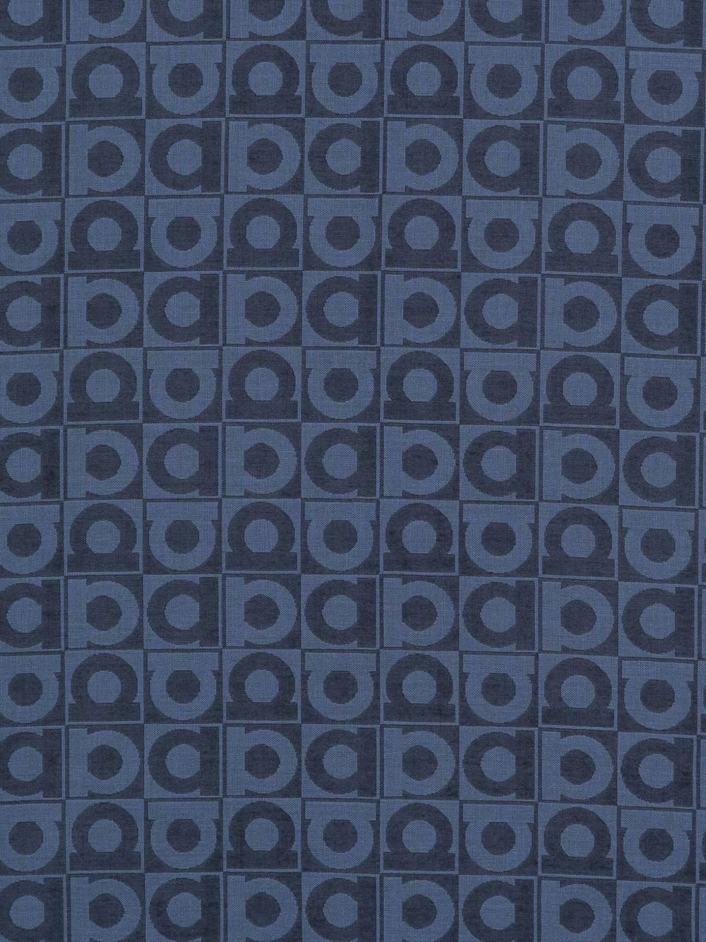 Ferragamo Printed Wool Scarf - Blue