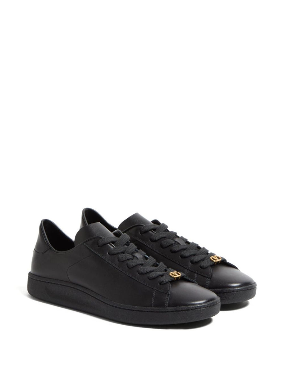 Valentino Garavani Royco Leather Sneakers - Black