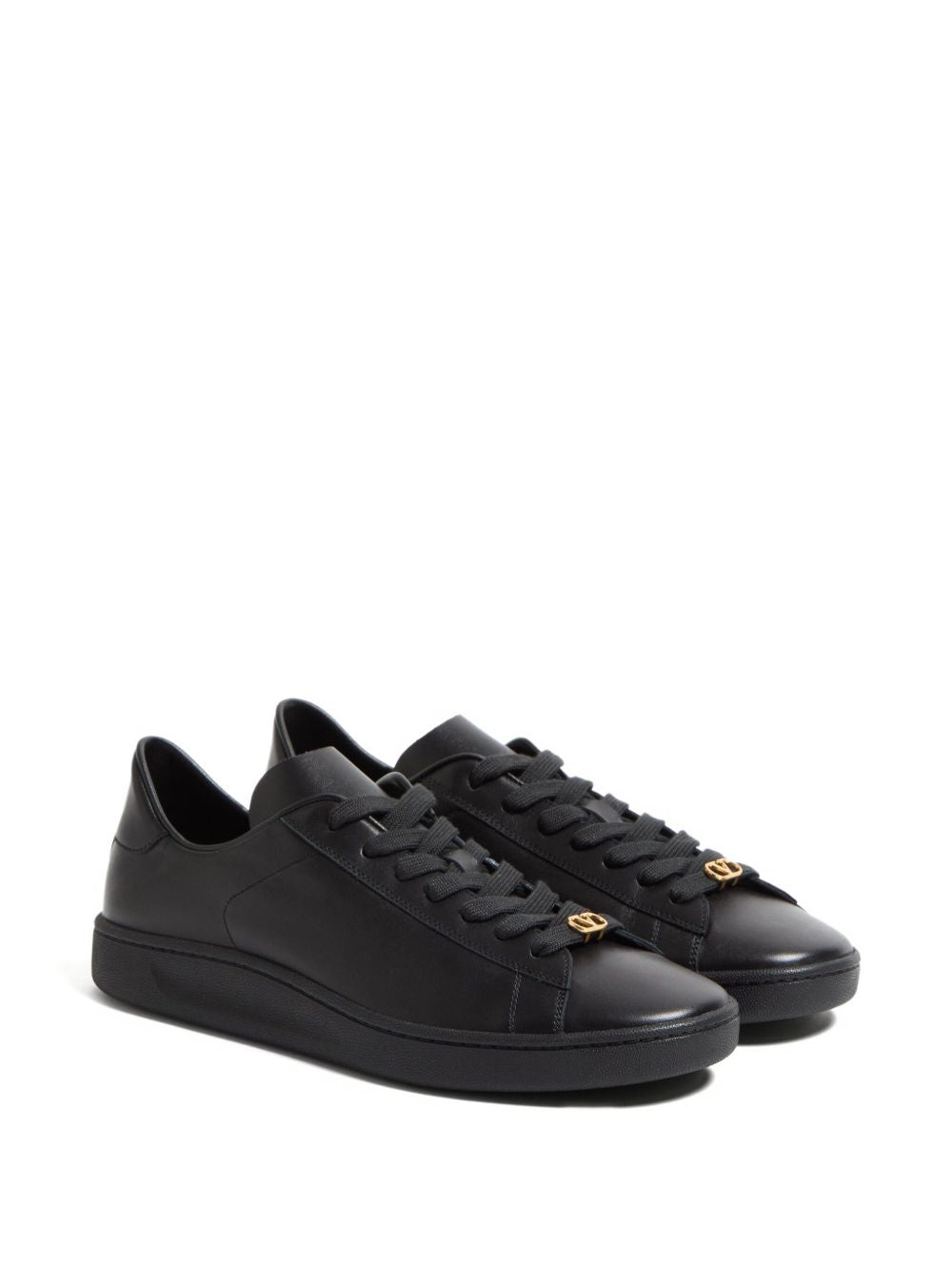 Valentino Garavani Royco Leather Sneakers - Black