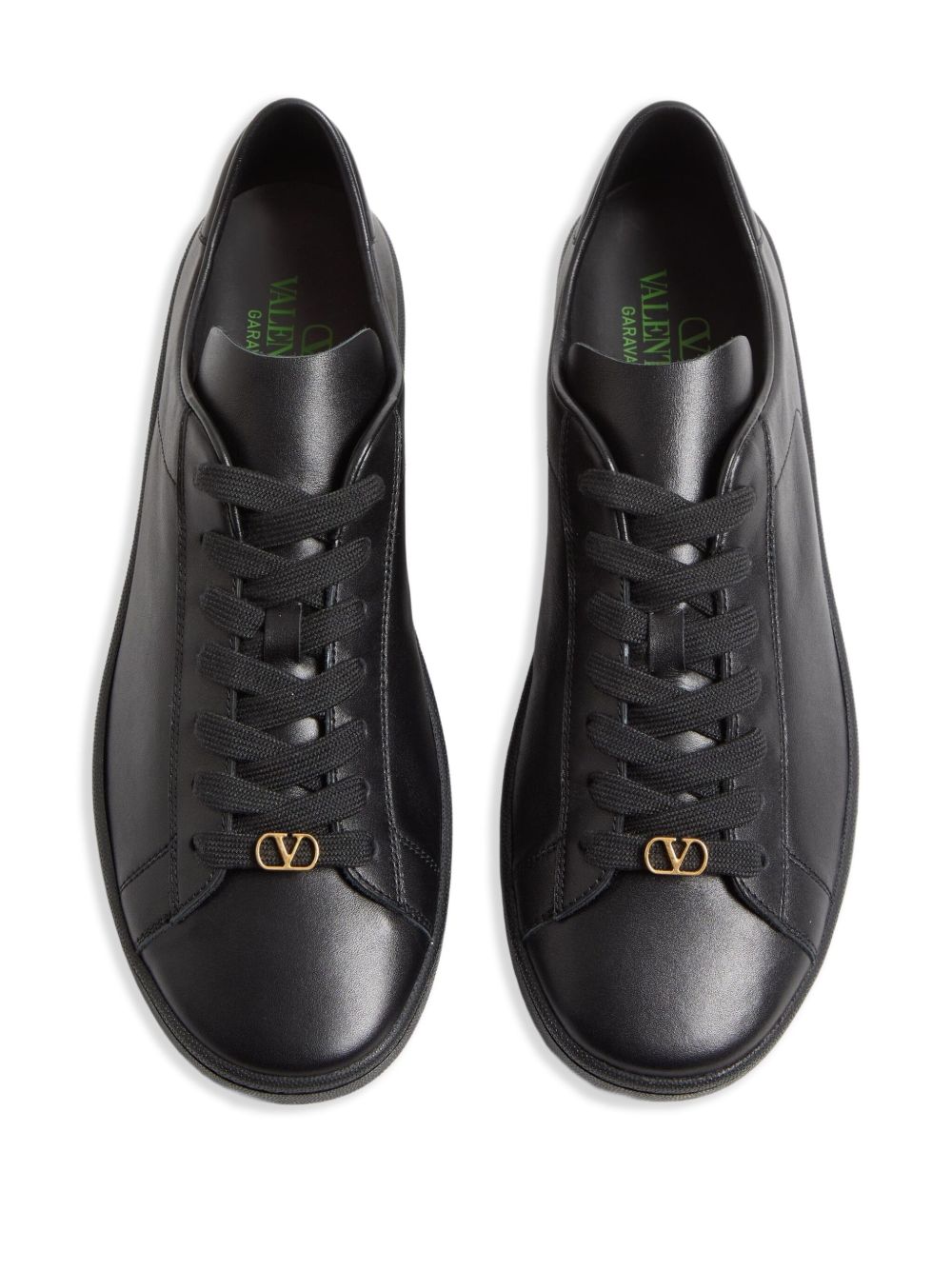 Valentino Garavani Royco Leather Sneakers - Black