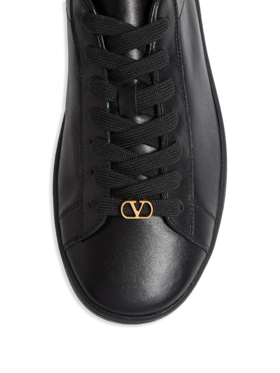 Valentino Garavani Royco Leather Sneakers - Black