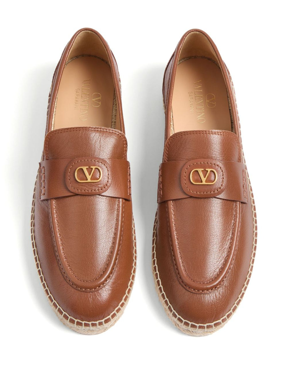 Valentino Garavani VLogo Espadrilles - Leather Brown