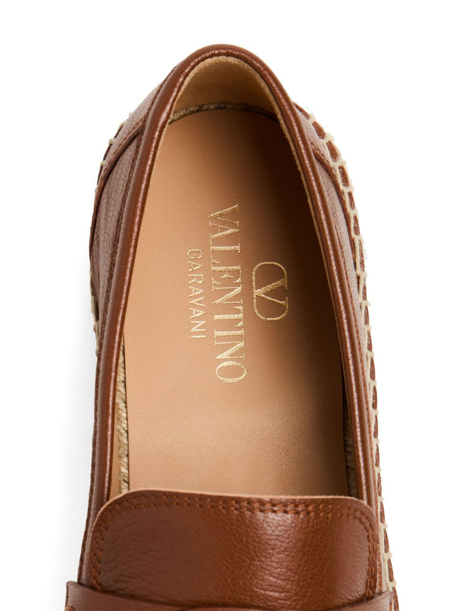 Valentino Garavani VLogo Espadrilles - Leather Brown