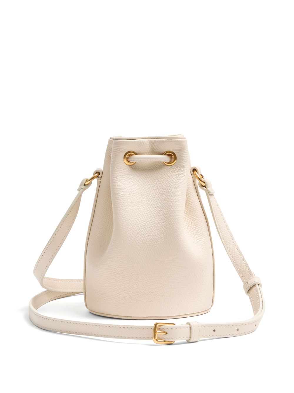 Valentino Garavani VLogo Signature Mini Leather Bucket Bag - Ivory