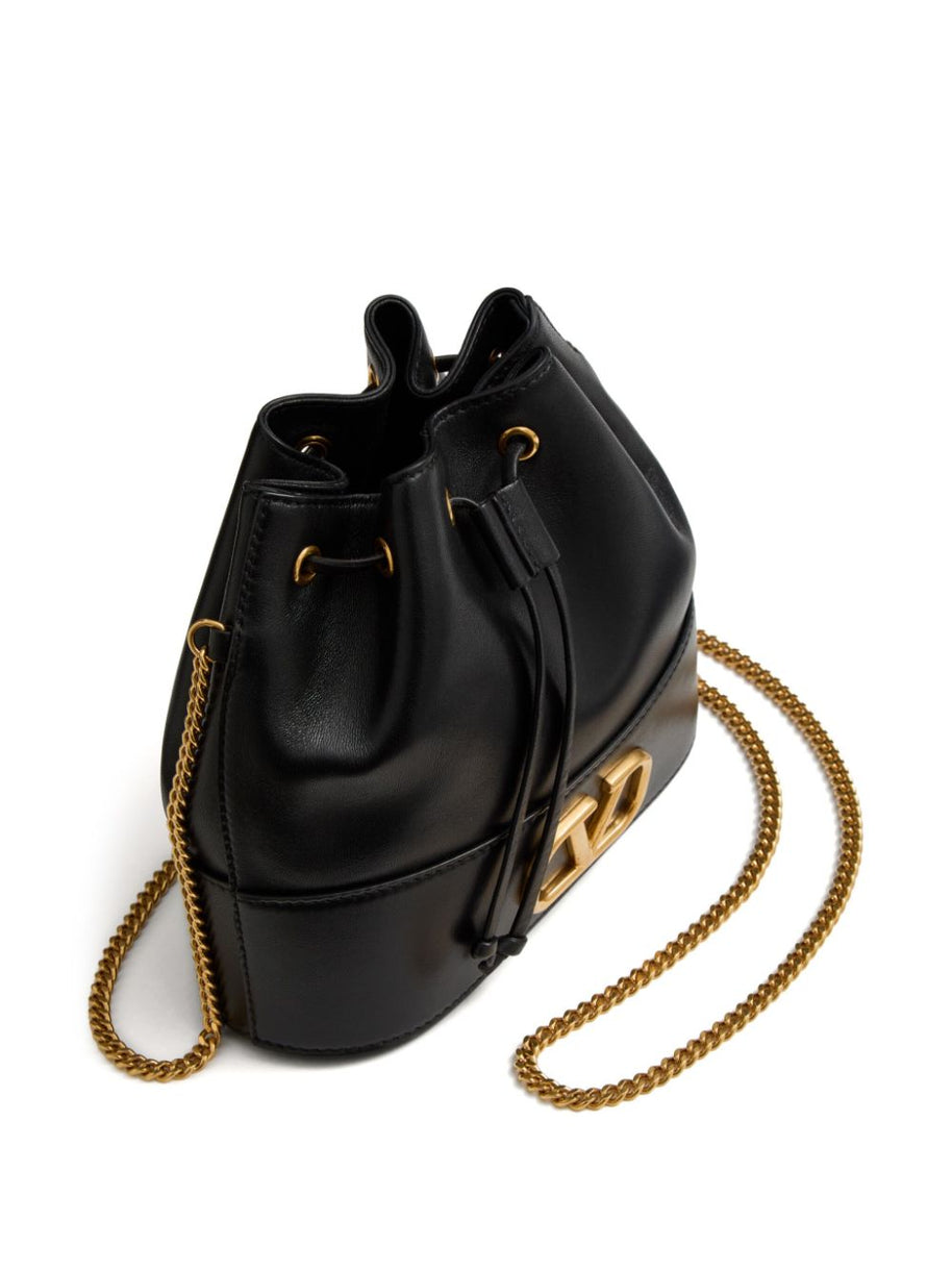 Valentino Garavani VLogo Signature Leather Mini Bag - Black