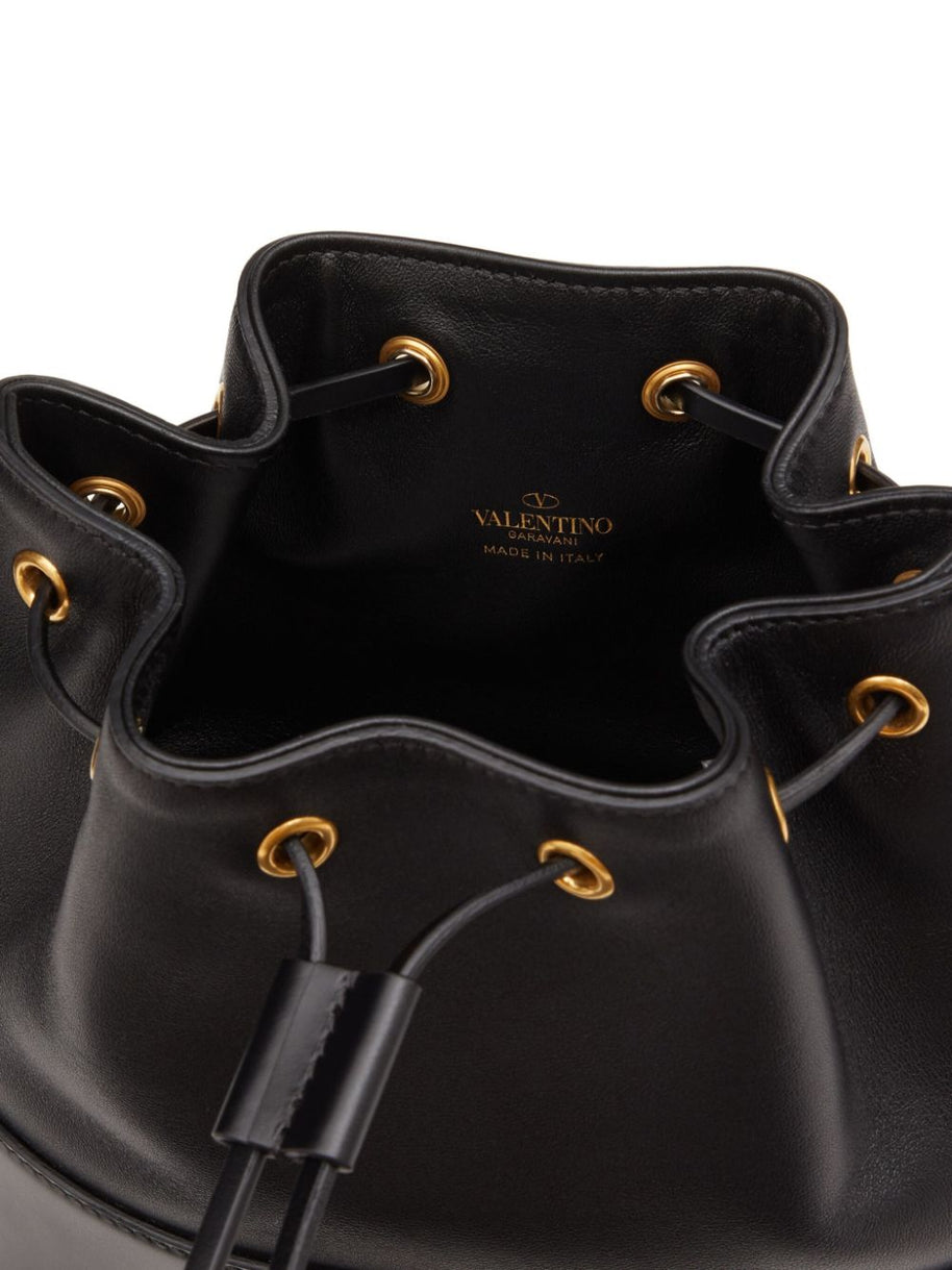 Valentino Garavani VLogo Signature Leather Mini Bag - Black