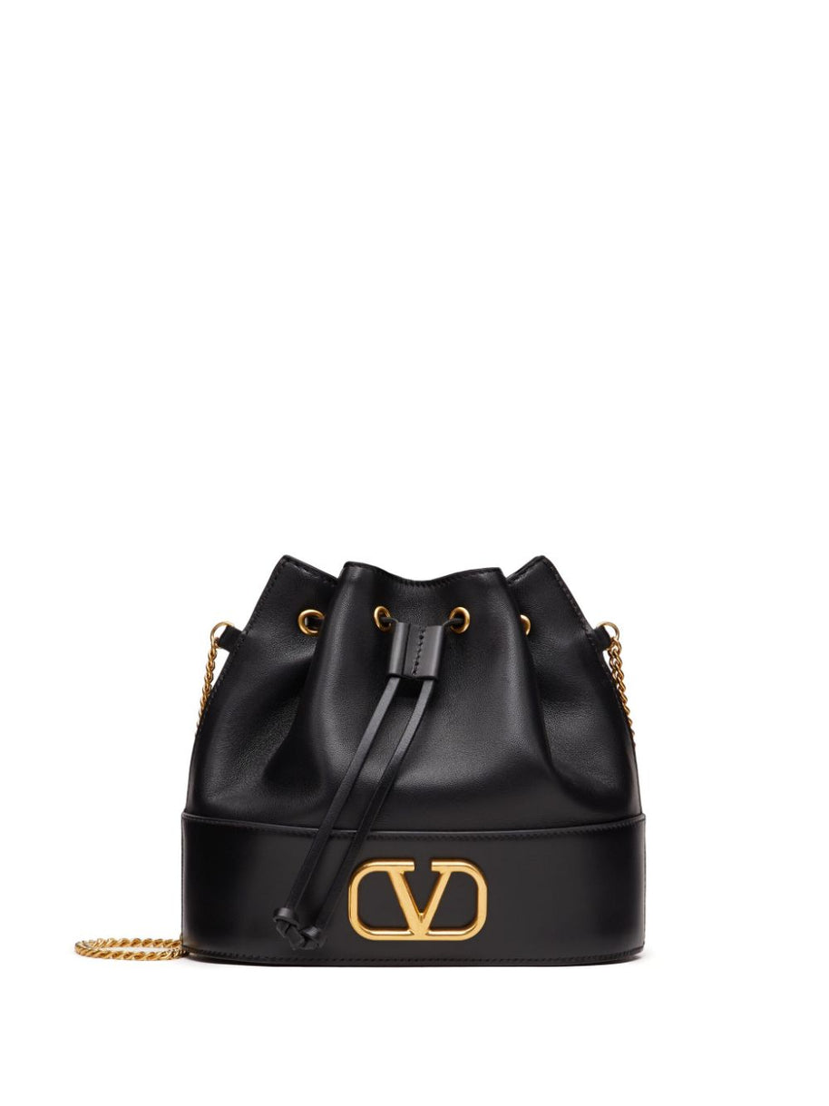 Valentino Garavani VLogo Signature Leather Mini Bag - Black