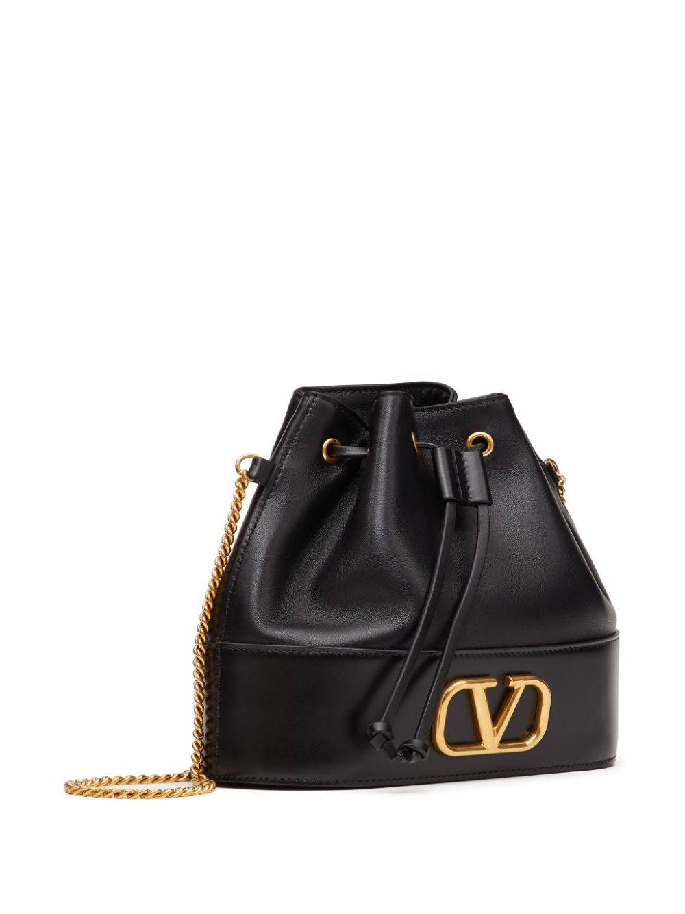 Valentino Garavani VLogo Signature Leather Mini Bag - Black