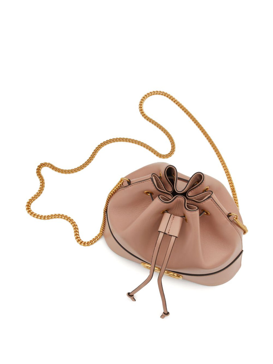 Valentino Garavani VLogo Signature Leather Mini Bucket Bag - Pink