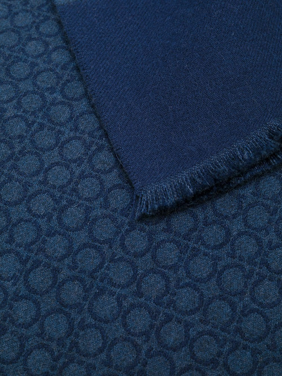 Ferragamo Gancini Wool Scarf - Blue