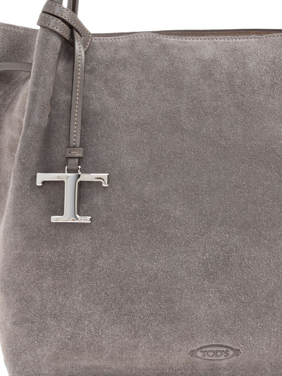 Tod's Leather Shoulder Bag - Grey