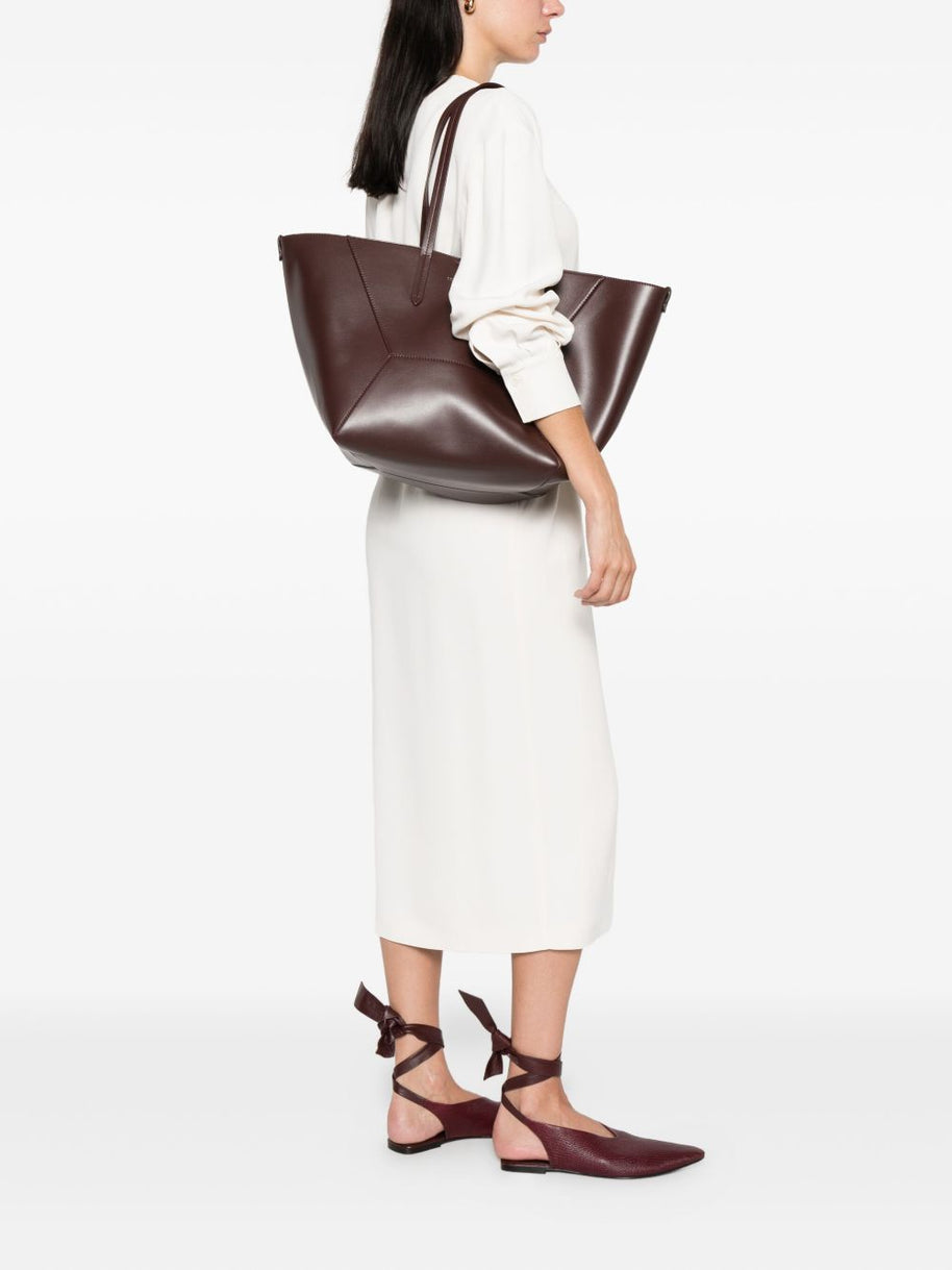 Brunello Cucinelli DC Duo Leather Tote Bag - Bordeaux