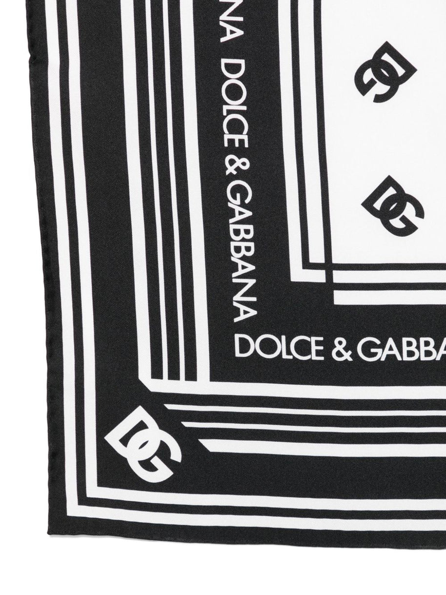 Dolce & Gabbana Logo-pattern Silk Scarf