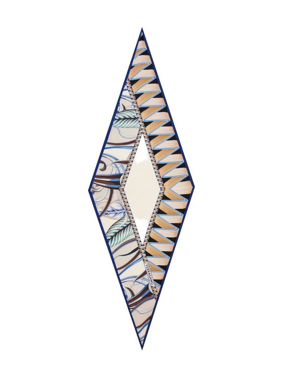 Ferragamo Printed Silk Scarf - Ivory