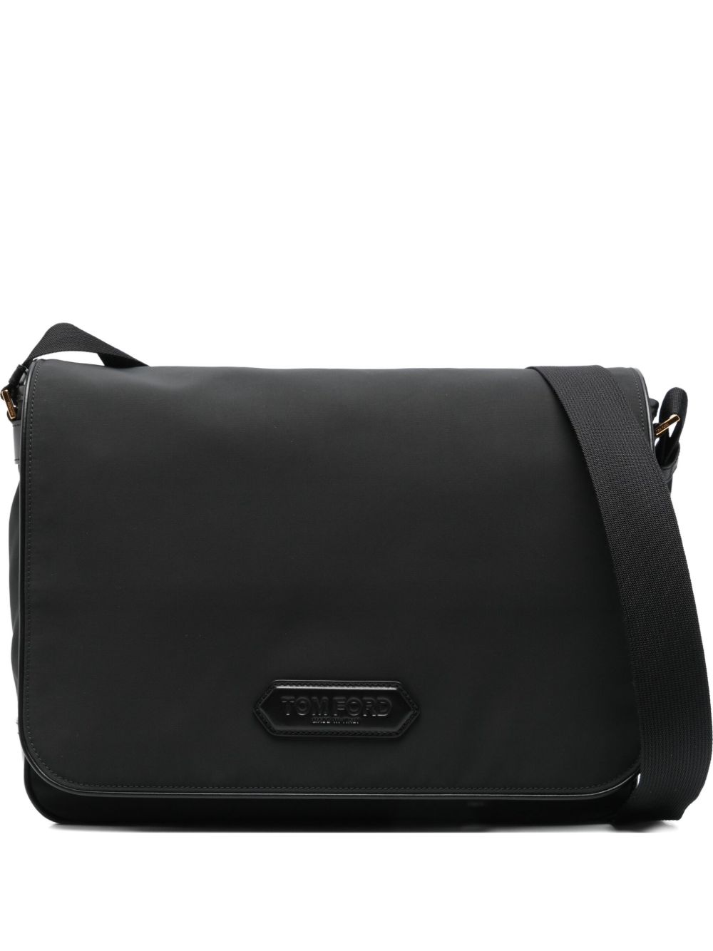 Tom Ford Recycled Nylon Large Messenger Bag - Black