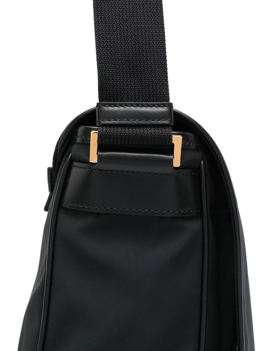 Tom Ford Recycled Nylon Large Messenger Bag - Black