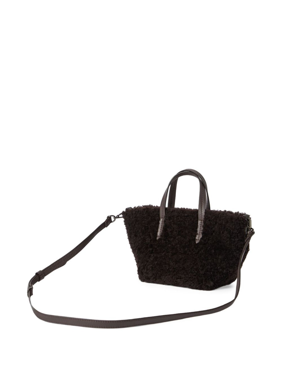 Brunello Cucinelli Shearling Shopping Bag - Brown
