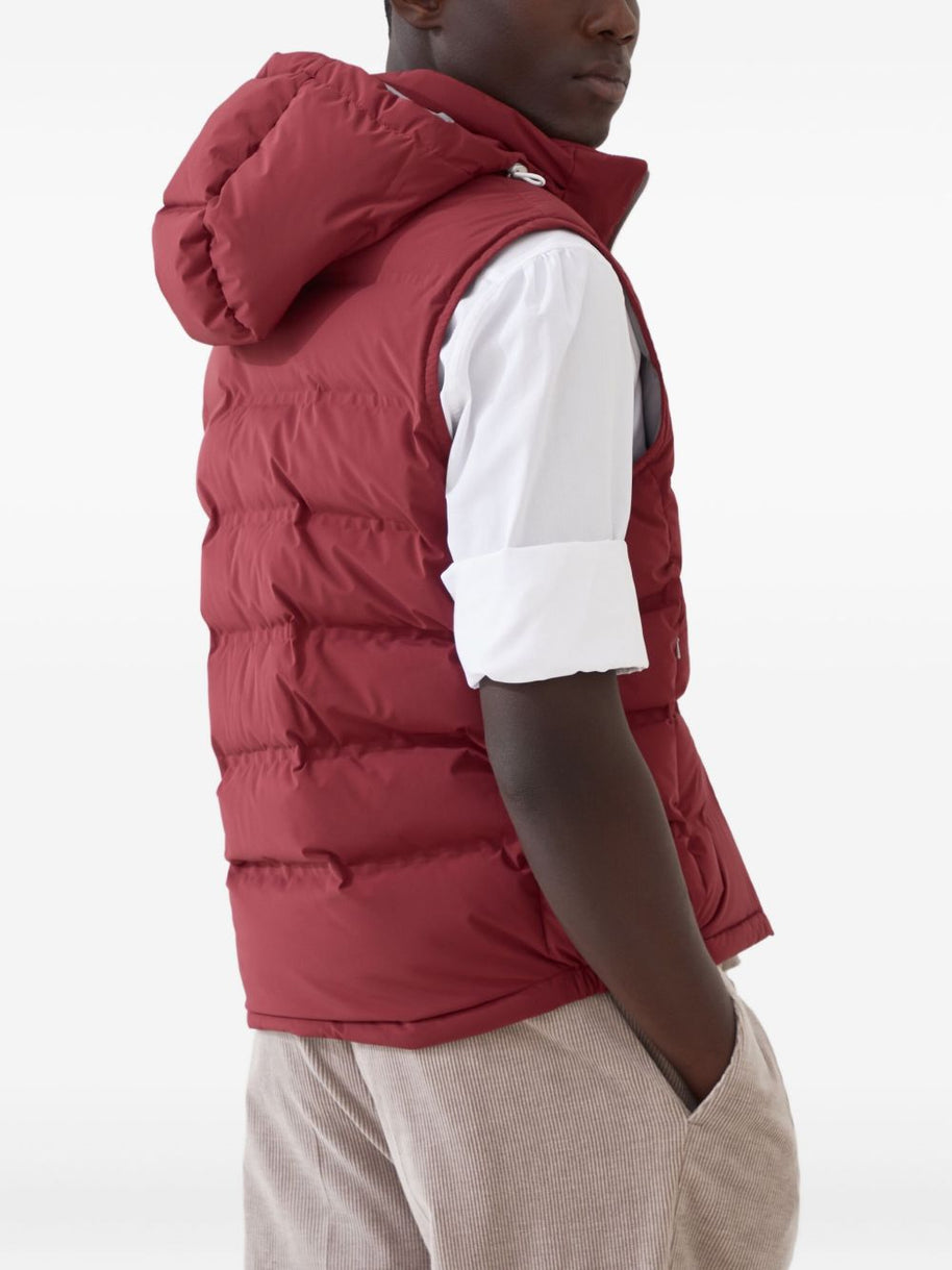Brunello Cucinelli Down Vest - Red
