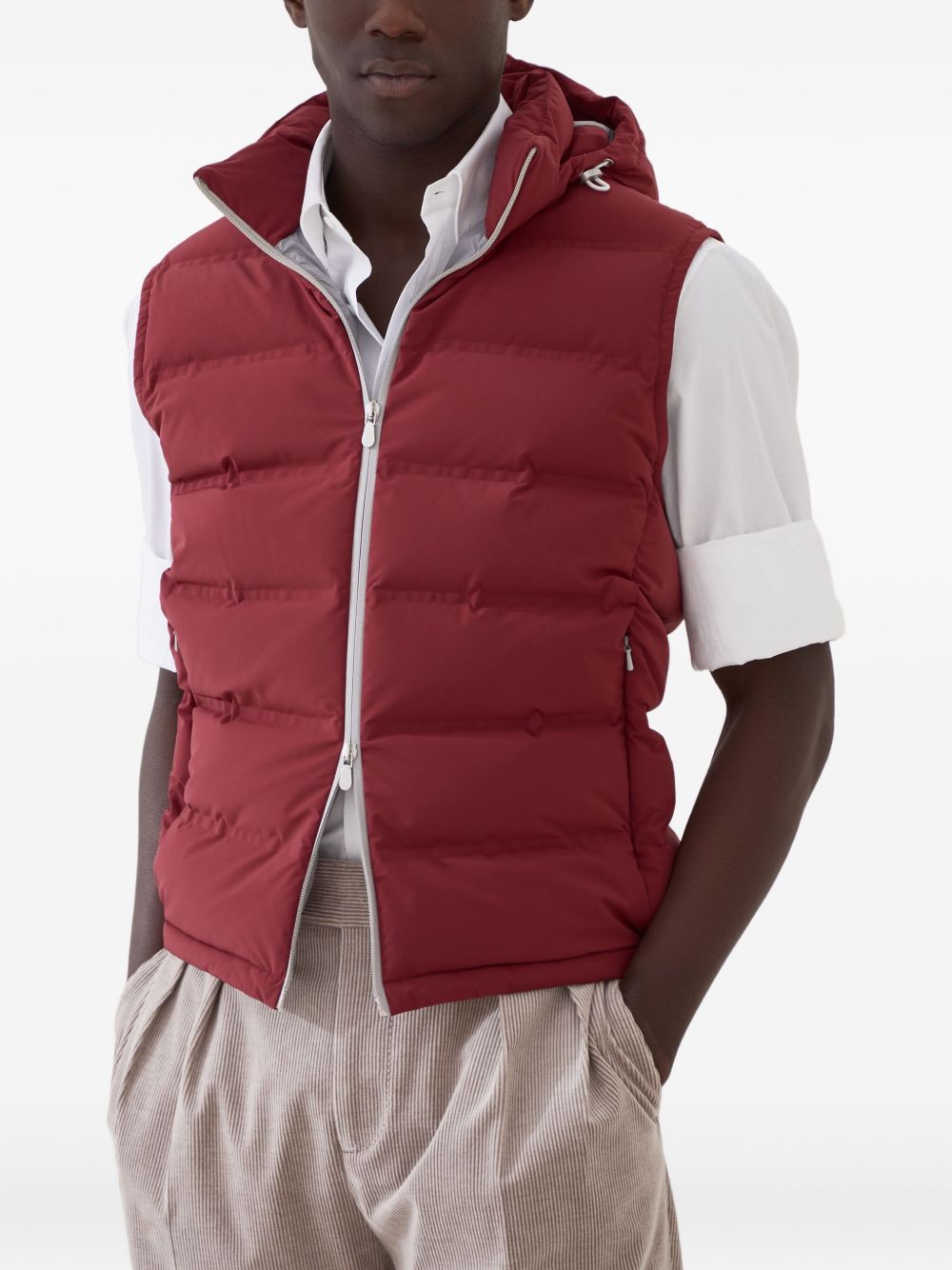 Brunello Cucinelli Down Vest - Red