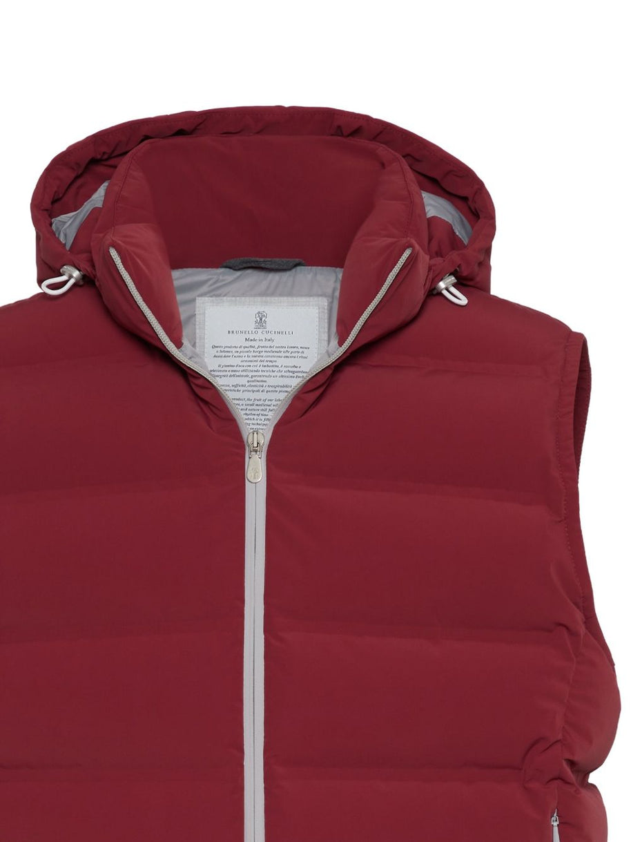 Brunello Cucinelli Down Vest - Red
