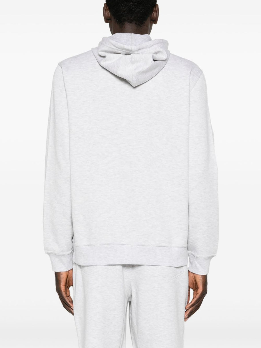 Brunello Cucinelli Cotton Blend Zipped Hoodie Grey