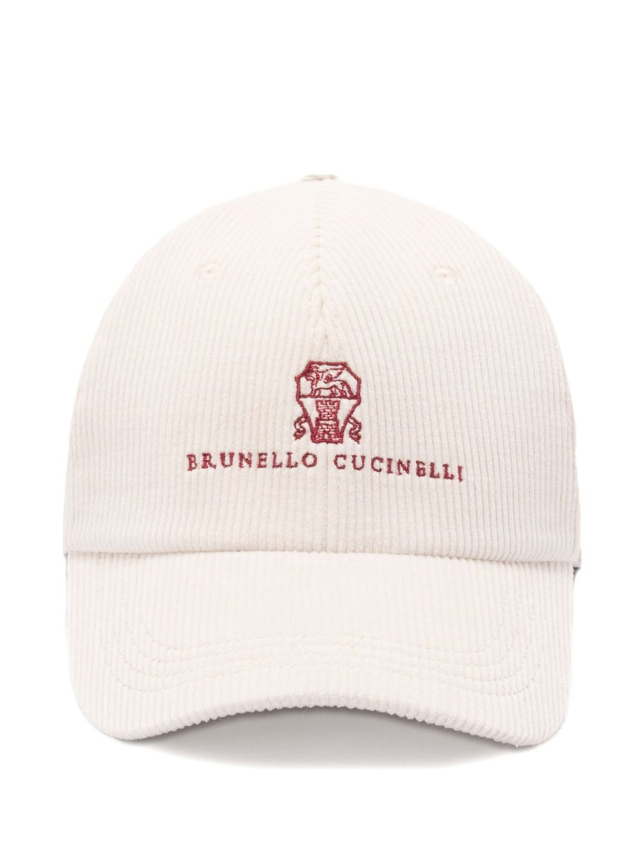 Brunello Cucinelli Logo Cotton Baseball Cap - Beige
