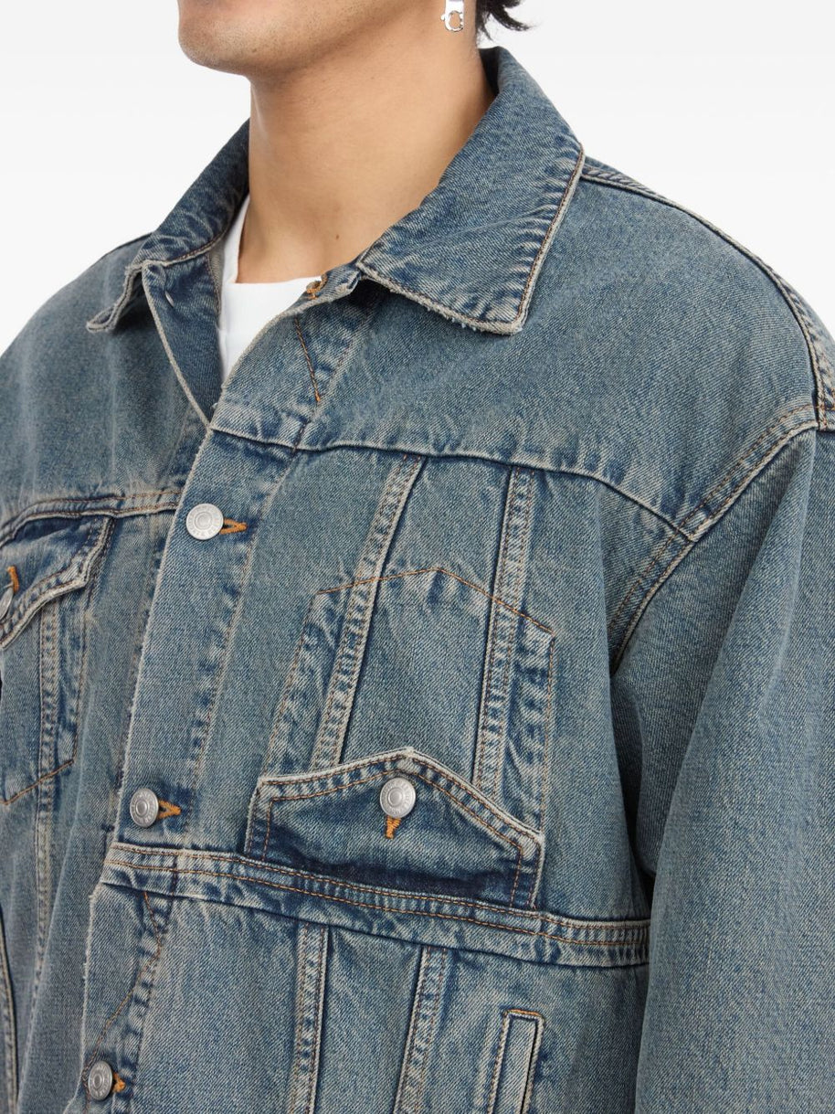 MM6 Maison Margiela Denim Cotton Jacket - Clear Blue