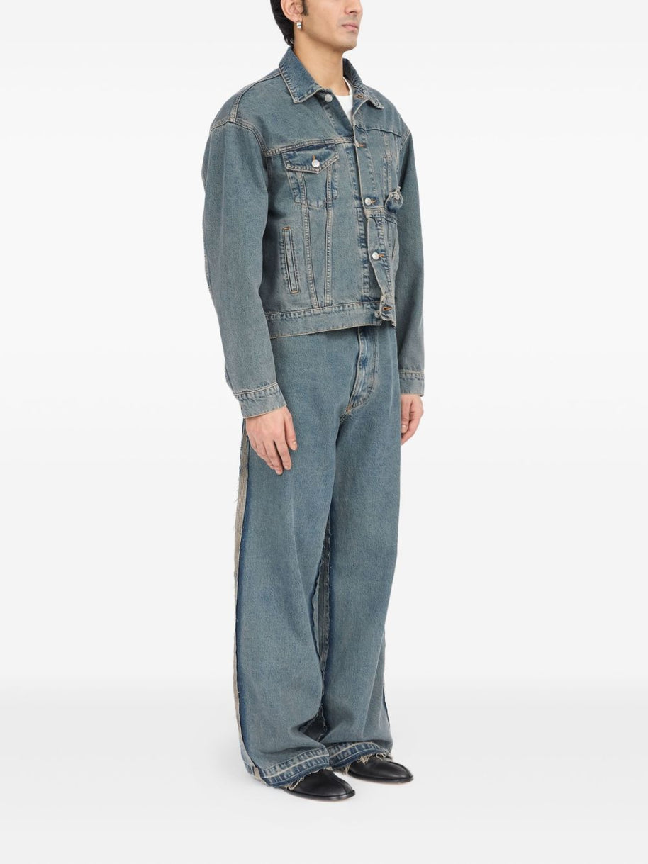 MM6 Maison Margiela Denim Cotton Jacket - Clear Blue