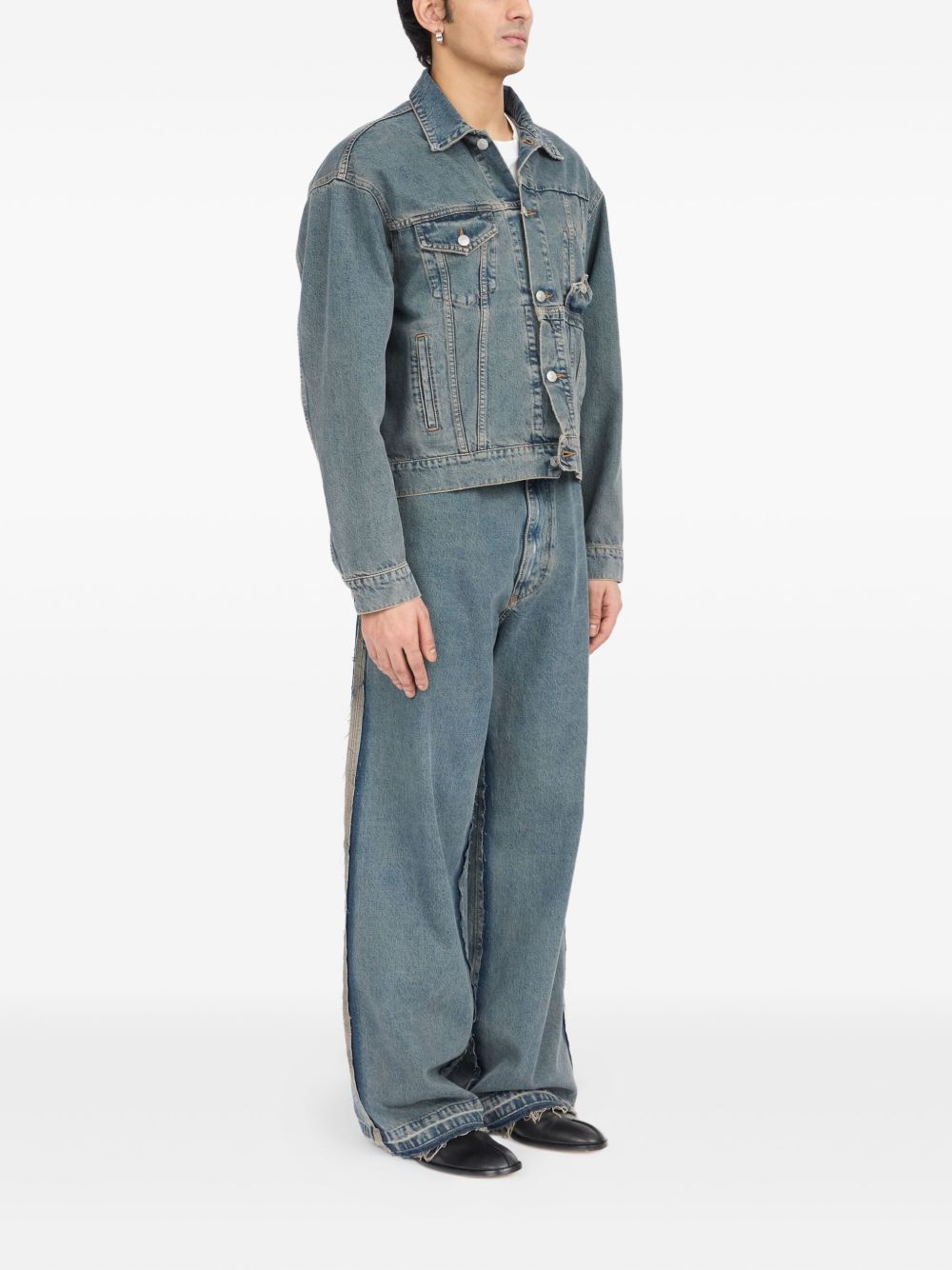 MM6 Maison Margiela Denim Cotton Jacket - Clear Blue